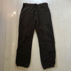 Monitaly Fleece Pants Black Joggers Sweats USA LA